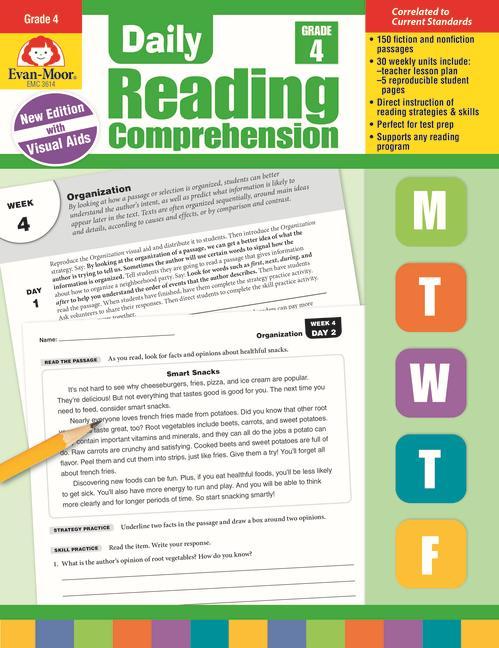 Carte Daily Reading Comprehension, Grade 4 Evan-Moor Educational Publishers