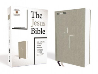Книга Jesus Bible, NIV Edition, Cloth over Board, Gray Linen, Comfort Print Zondervan
