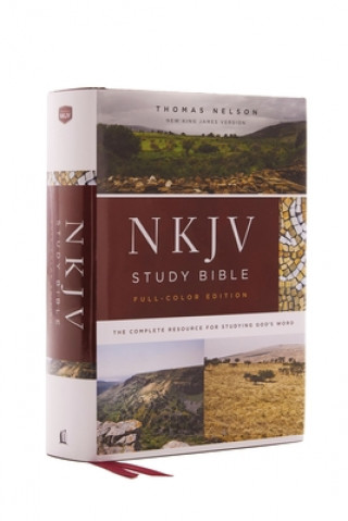 Könyv NKJV Study Bible, Hardcover, Burgundy, Full-Color, Comfort Print Thomas Nelson