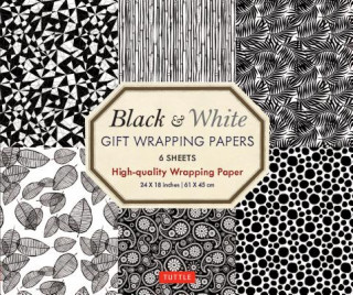 Knjiga Black and White Gift Wrapping Papers - 6 sheets Tuttle Publishing