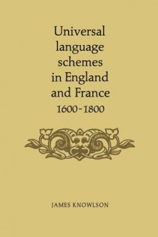 Kniha Universal language schemes in England and France 1600-1800 JAMES KNOWLSON