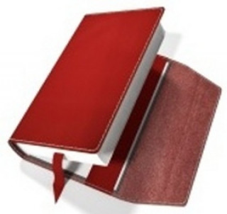 Papírenské zboží Obal na knihu kožený se záložkou Červená 