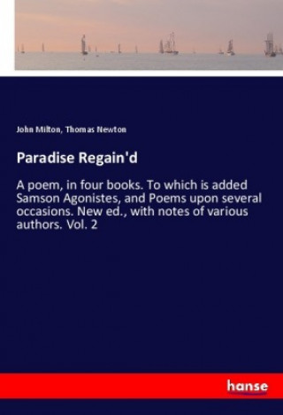 Book Paradise Regain'd John Milton