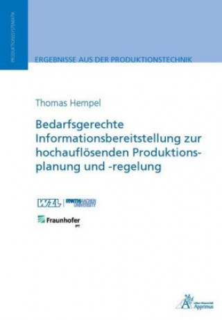 Carte Bedarfsgerechte Informationsbereitstellung zur hochauflösenden Produktionsplanung und -regelung Thomas Hempel