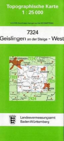 Tlačovina Geislingen an der Steige West 1 : 25 000 