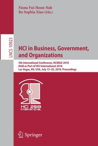 Kniha HCI in Business, Government, and Organizations Fiona Fui-Hoon Nah