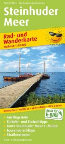Nyomtatványok PUBLICPRESS Rad- und Wanderkarte Steinhuder Meer, Neustadt a. R. - Wunstorf - Rehburg-Loccum 