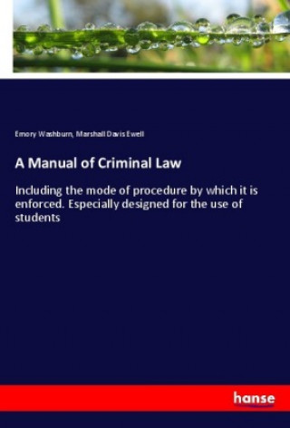 Kniha A Manual of Criminal Law Emory Washburn