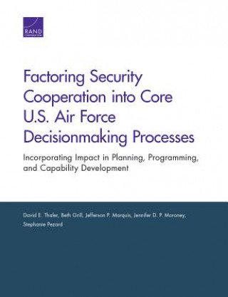 Knjiga Factoring Security Cooperation Into Core U.S. Air Force Decisionmaking Processes Thaler
