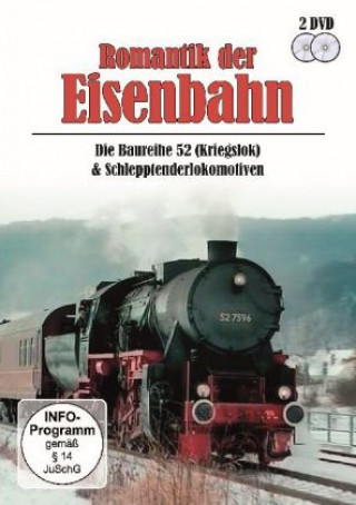 Filmek Romantik der Eisenbahn - Die Baureihe 52 (Kriegslok) & Schlepptenderlokomotiven, 2 DVD Romantik Der Eisenbahn