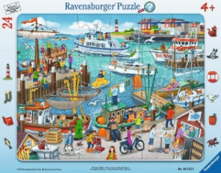 Gra/Zabawka Ein Tag am Hafen 24 Teile Rahmenpuzzle 