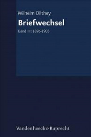 Kniha Gesammelte Schriften / Briefwechsel Wilhelm Dilthey