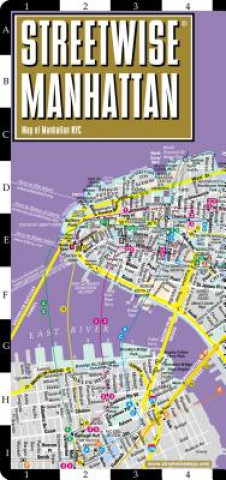 Materiale tipărite Streetwise Manhattan Map - Laminated City Center Street Map of Manhattan, New York Michelin