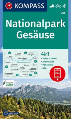 Materiale tipărite KOMPASS Wanderkarte 206 Nationalpark Gesäuse Kompass-Karten Gmbh