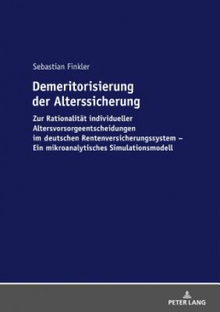 Kniha Demeritorisierung Der Alterssicherung Sebastian Finkler