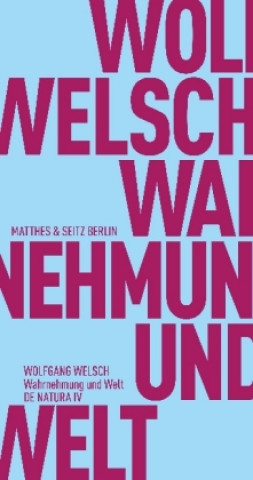 Kniha Wahrnehmung und Welt Wolfgang Welsch