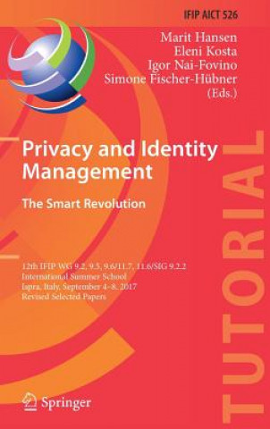 Kniha Privacy and Identity Management. The Smart Revolution Marit Hansen