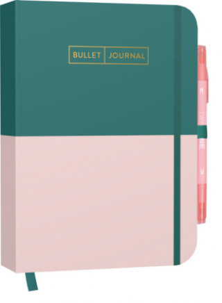 Kniha Bullet Journal "Greenery Rose" 05 mit original Tombow TwinTone Dual-Tip Marker 61 peach pink 