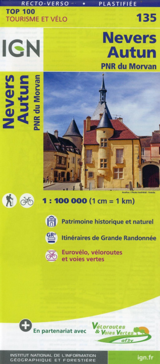 Tiskanica SKIGN Karte, Tourisme et vélo Nevers Autun 