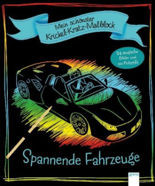 Könyv Mein schönster Krickel-Kratz-Malblock - Spannende Fahrzeuge Falko Honnen