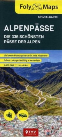 Nyomtatványok FolyMaps Alpenpässe 1:800 000 Spezialkarte Bikerbetten
