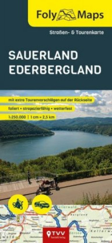 Tiskovina FolyMaps Sauerland Ederbergland 1:250 000 Bikerbetten