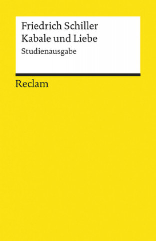 Book Kabale und Liebe Friedrich Schiller