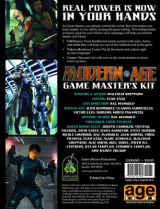 Carte Modern Age RPG Game Master's Kit Malcolm Sheppard