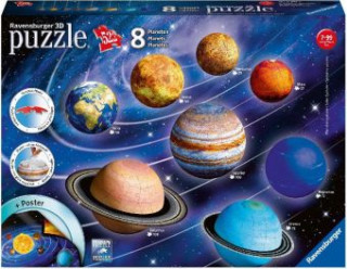 Játék Ravensburger 3D Puzzle Planetensystem 11668 - Planeten als 3D Puzzlebälle - Sonnensystem für Kinder 