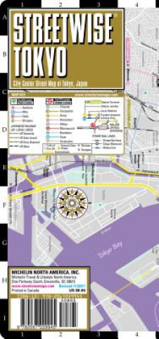 Tiskovina Streetwise Tokyo Map - Laminated City Center Street Map of Tokyo, Japan 