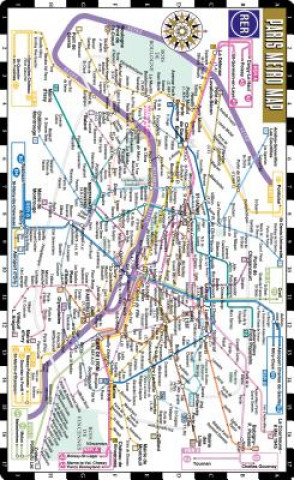Tiskovina Streetwise Paris Metro Map - Laminated Metro Map of Paris, France Michelin