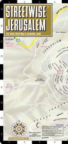 Tiskovina Streetwise Jerusalem Map - Laminated City Center Street Map of Jerusalem, Israel Michelin