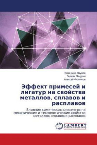 Kniha Jeffekt primesej i ligatur na svojstva metallov, splavov i rasplavov Vladimir Naumov