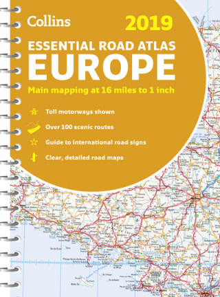 Kniha 2019 Collins Essential Road Atlas Europe Collins Maps