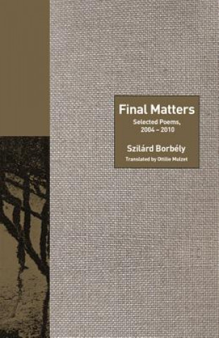 Kniha Final Matters Szilárd Borbély