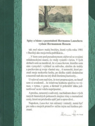 Kniha Spisy a básne z pozostalosti Hermanna Lauschera vydané Hermannom Hessem Hermann Hesse