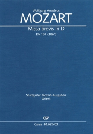 Carte Missa brevis in D (Klavierauszug) Wolfgang Amadeus Mozart