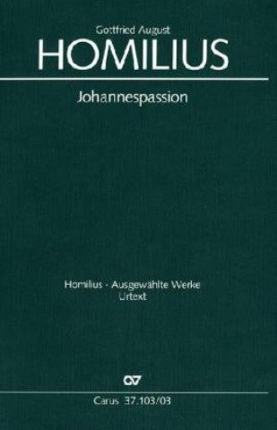 Carte Johannespassion, Klavierauszug Gottfried August Homilius