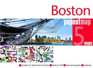 Nyomtatványok Boston PopOut Map Popout Maps