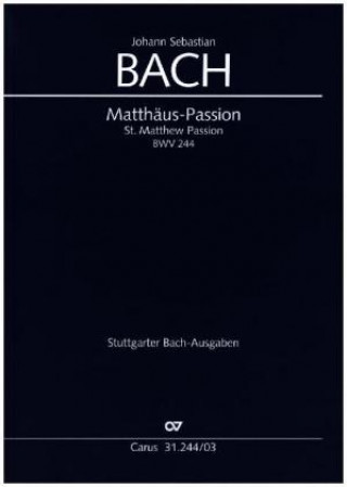 Könyv Matthäus-Passion, Klavierauszug Johann Sebastian Bach