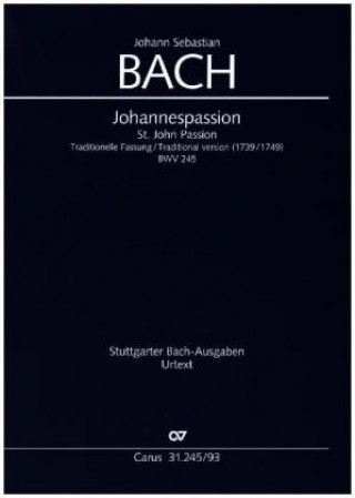 Materiale tipărite Johannespassion, Klavierauszug Johann Sebastian Bach