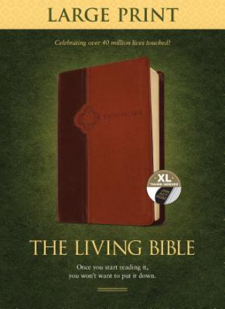 Carte Living Bible Large Print Edition Brown/Tan, Indexed 