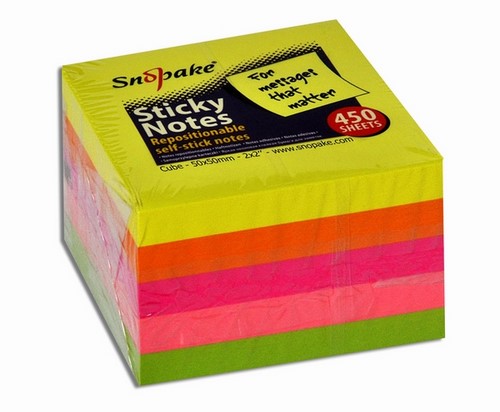 Kniha Karteczki samoprzylepne 50x50 neon 400 