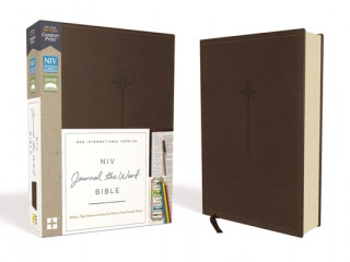 Kniha NIV, Journal the Word Bible, Imitation Leather, Brown, Red Letter Edition, Comfort Print: Reflect, Take Notes, or Create Art Next to Your Favorite Ver Zondervan
