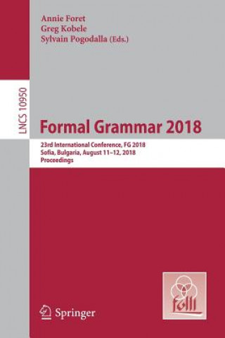 Könyv Formal Grammar 2018 Annie Foret