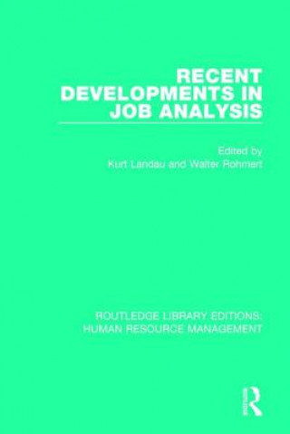 Könyv Recent Developments in Job Analysis 