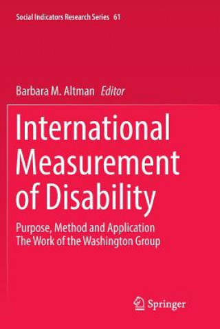 Kniha International Measurement of Disability Barbara M. Altman