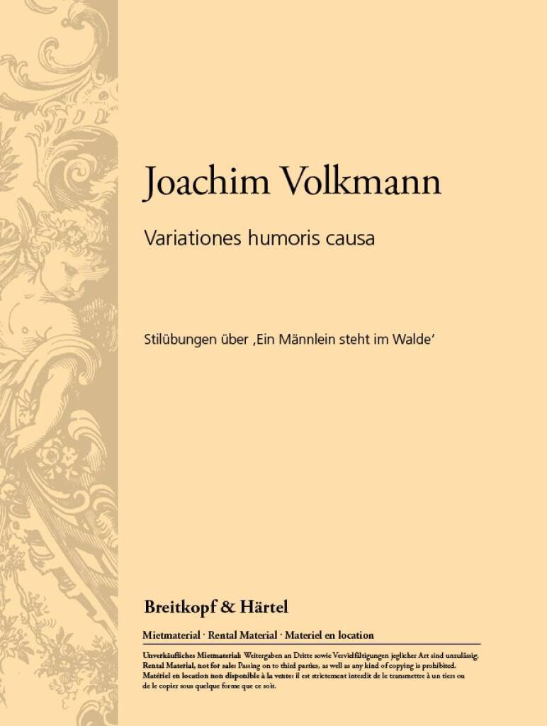 Livro VARIATIONES HUMORIS CAUSA GEMISCHTER CHO J VOLKMANN