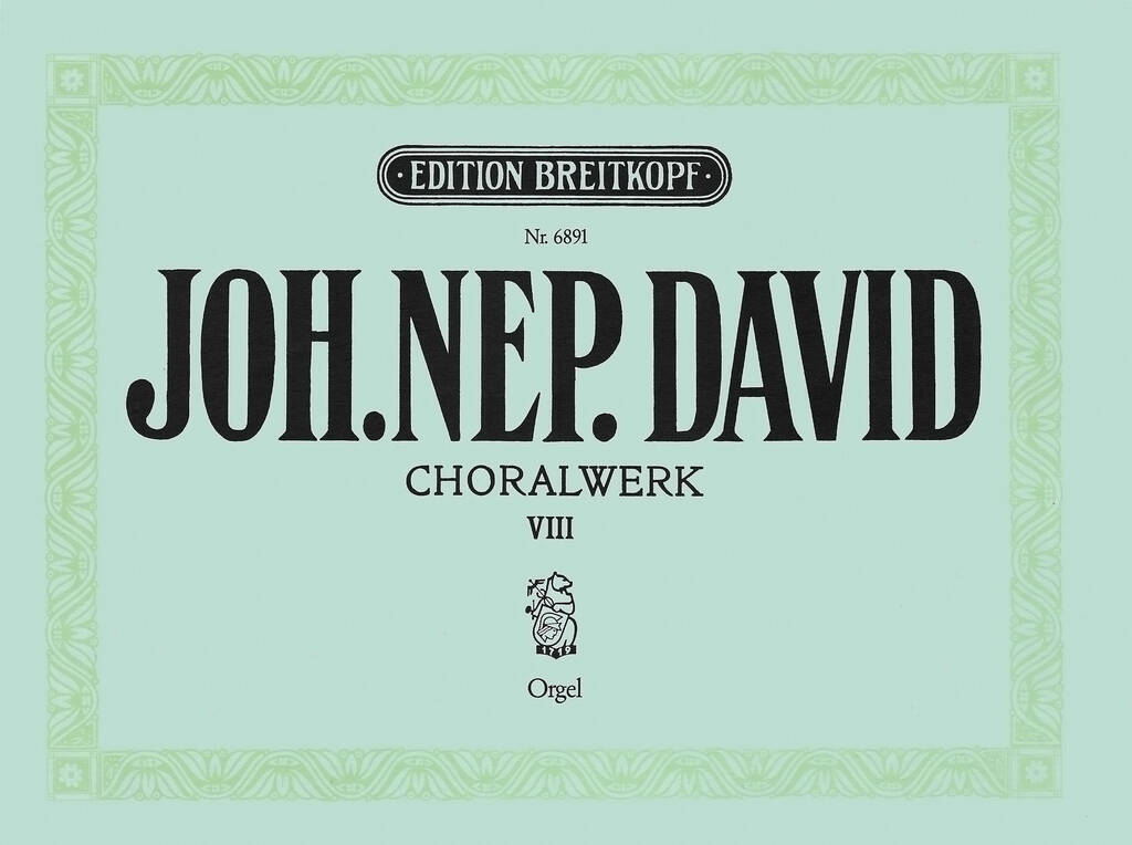 Knjiga CHORALWERK VOL8 ORGEL JOHANN NEPOMU DAVID