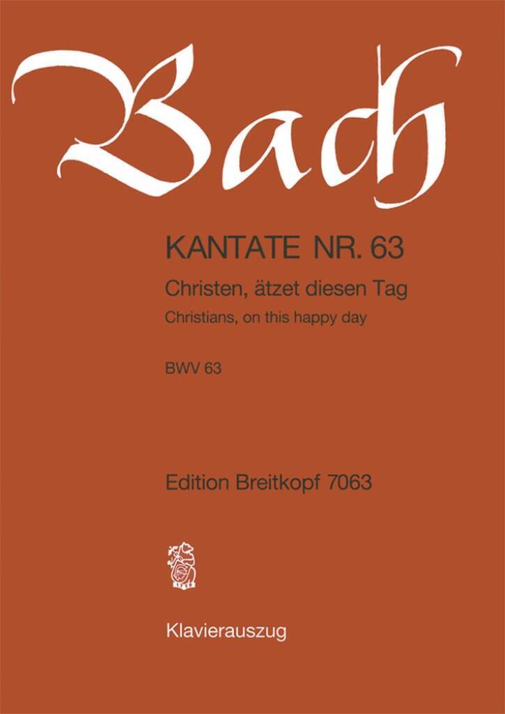 Knjiga CANTATA BWV 63 CHRISTEN TZET DIESEN TAG JOHANN SEBASTI BACH
